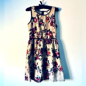 Xhilaration Textured Rose Print Dress